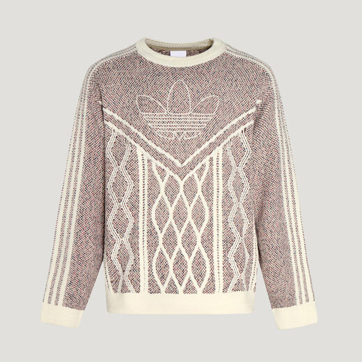 Adidas clover sweatshirt men's 2026 spring new sportswear warm sweater pullover KT0692 Year of the Horse Limited/Pink White 3XL