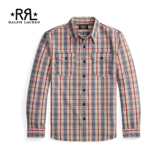 RRL Men's Spring 26 Plaid Twill Cotton Work Shirt RL95596 400-Multicolor M