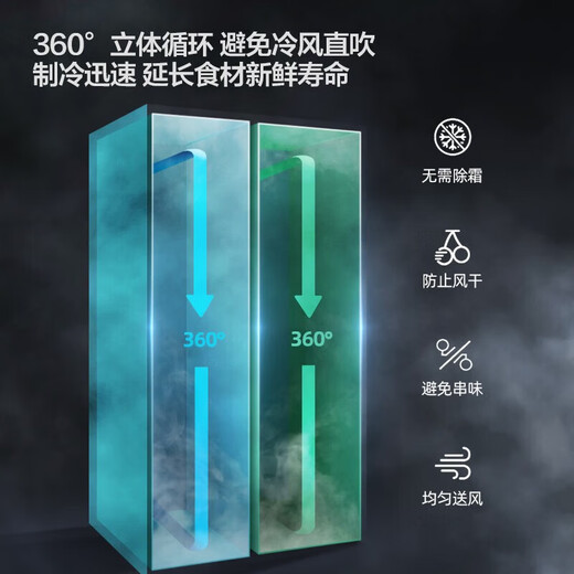 Xinfei (Frestec) refrigerador de lado a lado enfriamiento inferior refrigerador inversor incorporado purificación y esterilización activa de olores eficiencia energética de primera clase computadora sin escarcha refrigerada por aire refrigerador doméstico con control de temperatura blanco 833 * 600 * 1860 mm