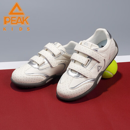 PEAK niche Velcro moral training shoes women's shoes children's sports and leisure white shoes men XEK611010E white/red 35
