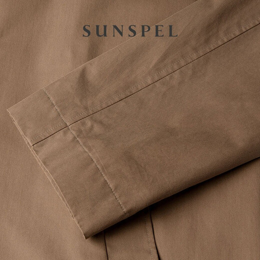 SUNSPEL【特享7折】男士秋冬全棉经典MAC款风衣 英伦廓形风衣外套 海军蓝 M