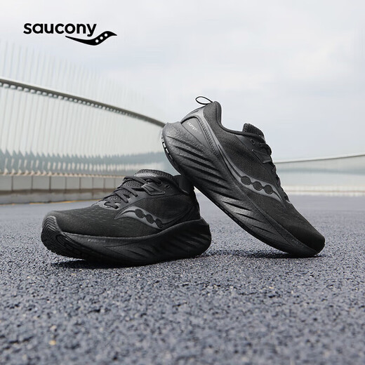 Saucony Peng Yuyan's same style Saucony TRIUMPH Victory 22SE men's running shoes, cushioning and comfortable sports, black 43