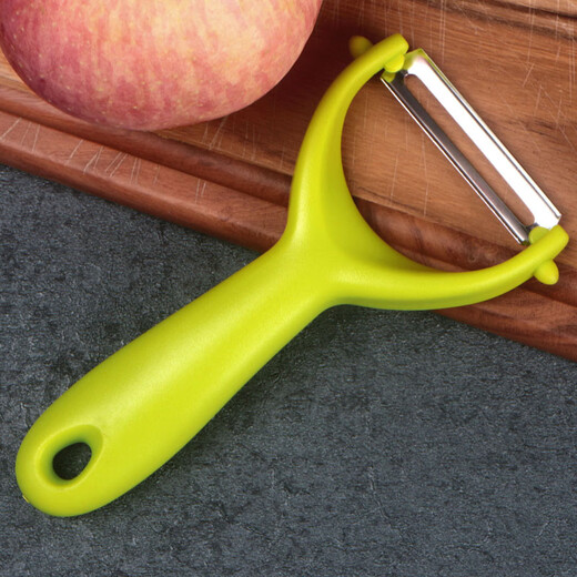 Sharp and easy-to-use paring knife, kitchen multifunctional fruit and potato peeler, household stainless steel apple peeler, planer knife, 1 green flat plane folding ceramic fruit knife