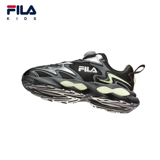 FILA Children's Shoes Running Shoes 2026 Spring New Men's and Women's Retro Running Shoes for Middle and Large Children Magic Stone Black/Castle Gray-BK 38 Inner Length 23.5cm