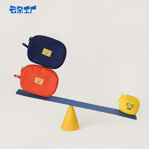 OTHER/Other Yunduo Factory Small Yellow Face Round Corner Coin Wallet Zip Mini Cute Key Storage Bag Portable Coin Bag Beige