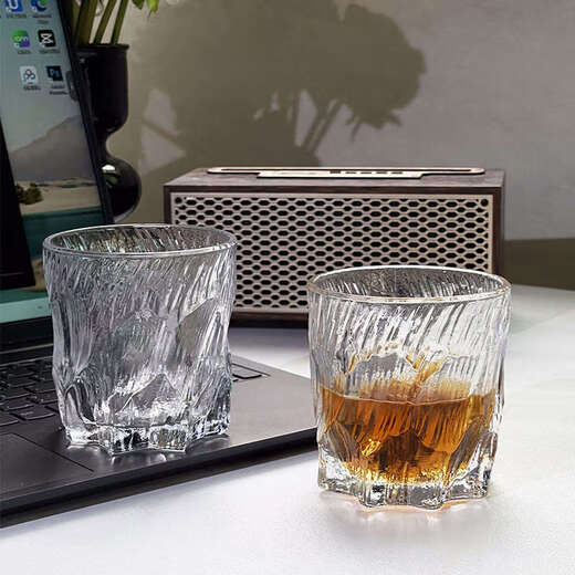 Pupan high-end whiskey glass, personalized home wine glass, tipsy glass, high-looking and atmospheric wine glass, thickened line glass, six pieces