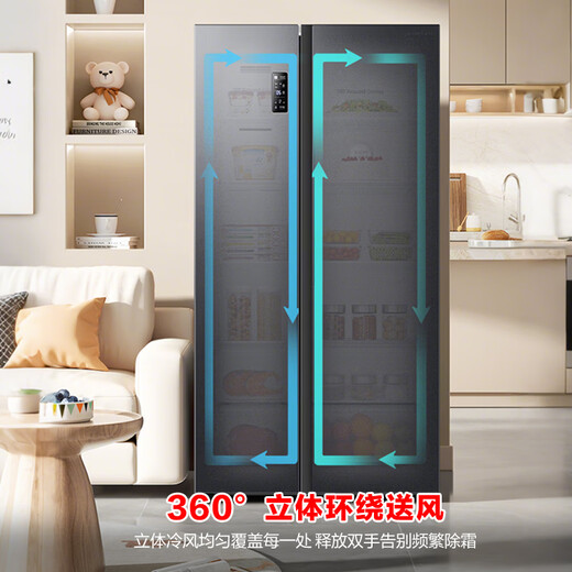 Rongsheng 609 liter double-door door-to-door refrigerator household first-class energy efficiency air-cooled frost-free frequency conversion energy-saving ultra-thin large capacity BCD-609WD11HP national subsidy BCD-609WD11HP