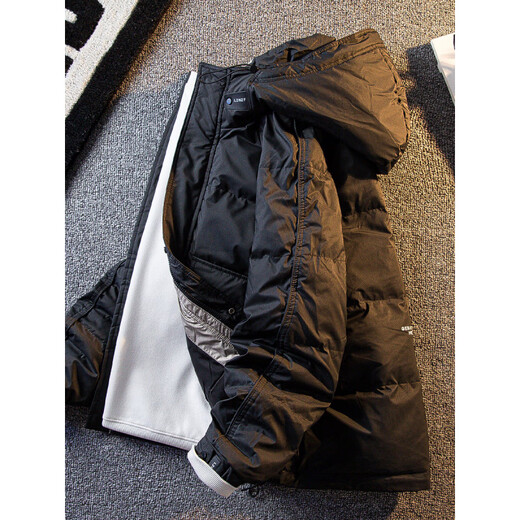 Зимний мужской пуховик Playboy, модный красивый, теплая утолщенная зимняя куртка с капюшоном, черный M (100-115Jin Jin равен 0,5 кг)