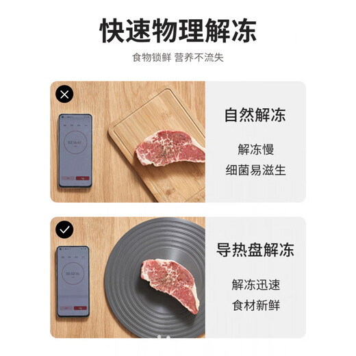 JCZS heat conduction plate, gas stove, household thawing heating insulation plate, fire insulation pad, heat conduction plate, anti-scalding and anti-burning, 20cm, 15 seconds quick heating, even heating, anti-scalding clip, heat conduction/thawing plate, dual-purpose plate