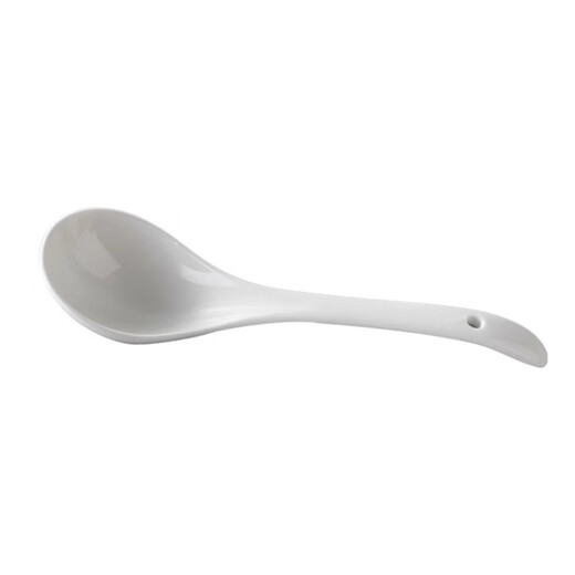 WANIOT ceramic soup spoon large soup spoon household drinking spoon white porridge spoon large spoon long handle spoon extra large spoon large large spoon 22 cm (1 piece) suitable for soup bowl soup pot small casserole