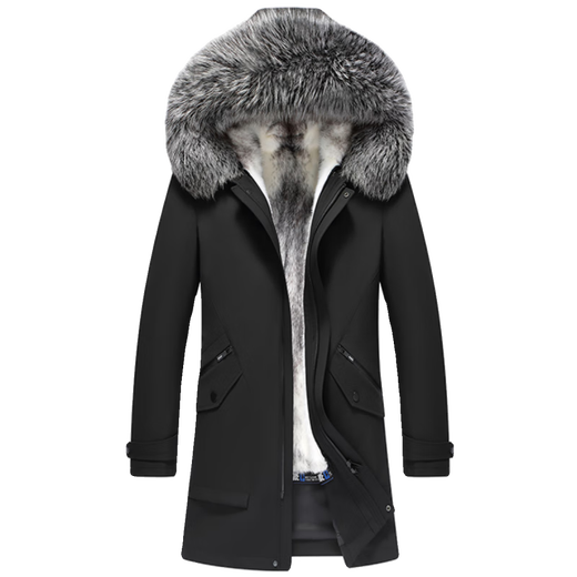 CHEVALPES国际一线品牌2025新款派克服男士冬季水貂内胆中长款整貂皮毛一体 A款(狐狸毛领-貂绒内胆) M 170(100-120斤)加购有礼