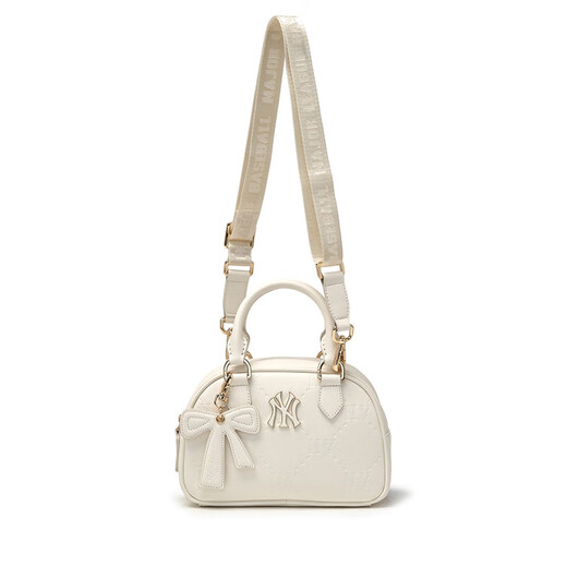 MLB children's official boys and girls retro trendy luxury bow pendant diamond presbyopia crossbody bag 26 spring new style silver