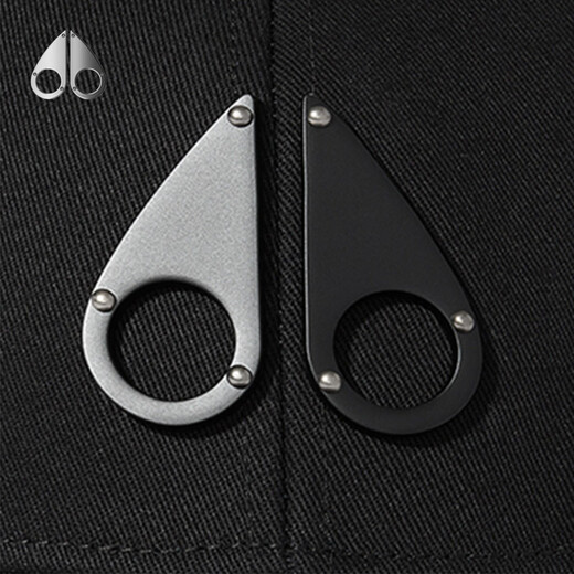 Moose KnucklesICON CAP Metal Logo Adjustable Baseball Cap for Men Black/Black Logo OS