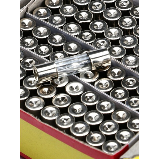 5 20mm glass fuse 250V 6*30mm F0.5A 1A2A 3A 5A8A10A20A fuse 1A (100 pieces/box) 5*20mm (thickened flat cap)