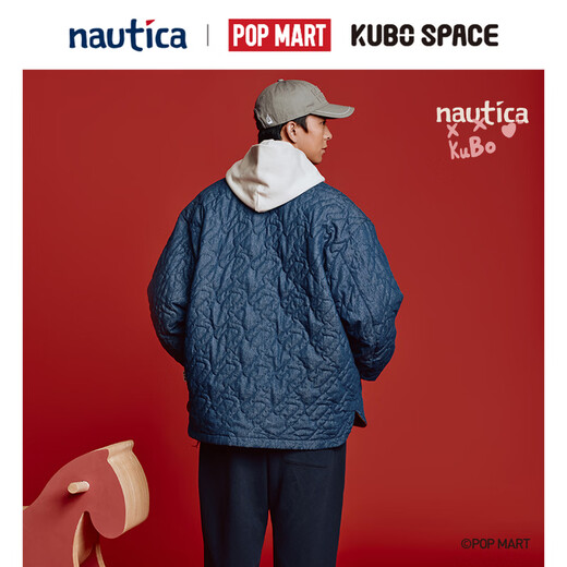 Nautica white sail white sail Bubble Mart joint Chinese style disc buckle reversible coat cotton jacket PMJW6102 Cancun L