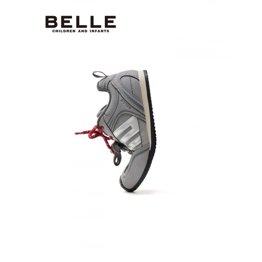 Belle children's shoes, boys' moral training shoes, cotton shoes, autumn and winter velvet sneakers, Velcro casual hiking shoes, children's sports shoes, BL5518 red 28