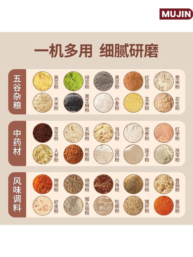 Pick up cat Japanese MUJIN household grinding machine small Chinese medicine crushing grains ultra-fine grinder wall-breaking grinder ProMax3C++500ml++ one machine multi-purpose + stainless steel