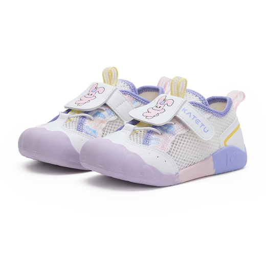 Carter Bunny Toddler Shoes 2026 Spring Barefoot Training Shoes White Shoes Breathable Kindergarten Indoor Shoes White Purple 20 Inner Length About 13.0cm Foot Length About 11.5-12.1