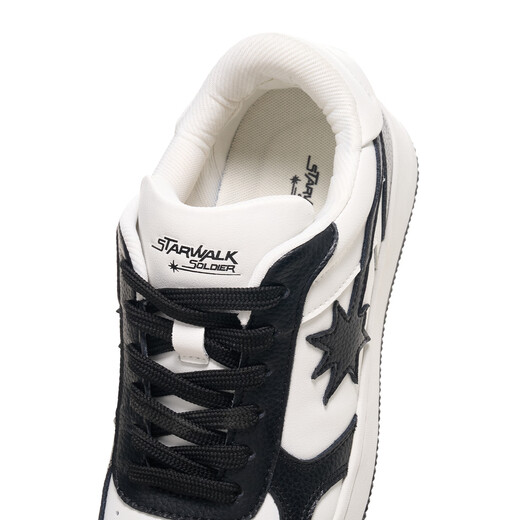 STAR WALK SOLDIER Spacer thick-soled casual shoes, new multi-color thick-soled sports and casual sneakers for men and women, comfortable and versatile, black 44 /US10