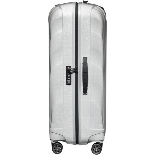 Samsonite C-LITE series new shell trolley suitcase boarding case ultra-light suitcase suitcase CS2 as a gift for relatives and friends, white 28 inches