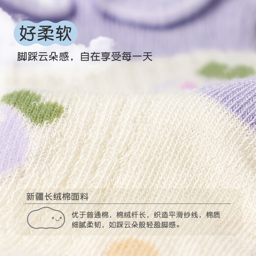 Nido Bear Baby Socks Summer Thin Cotton Socks Baby Breathable Mesh Socks Girls Boneless Socks Children's Socks S4013 Summer Large Mesh 4 Pairs 6-12 Months (Suitable for Feet Length 9-11cm)