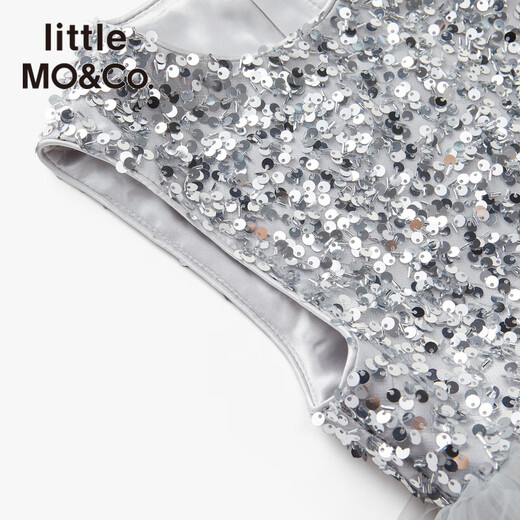 Little MO&Co. Jiajia same style little moco children's clothing 26 spring new style girls tutu skirt dress mesh skirt skirt silver 100 110/52