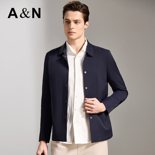 Antonio three-proof black technology high elasticity easy care soft shell jacket crisp and stylish men's cardigan single windbreaker jacket