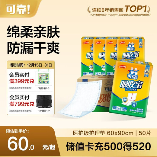 Reliable (COCO) absorbent adult care pad XL50 pieces (60*90cm) elderly diaper pad, puerperium pad, disposable mattress