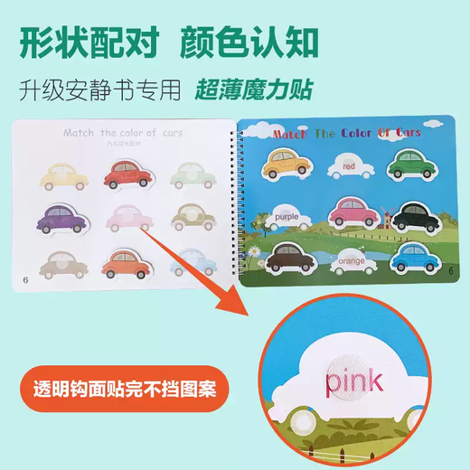 Shantou Lin Village Transportation Car Busy Baby Enlightenment Repeated Pasting Paper Book English English Early Education DIY 1 Experience Pack-Traffic Quiet Book