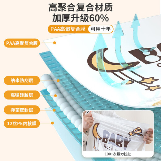 Pupan Vacuum Compression Bag Thickened Clothes and Quilts Storage Household Clothes, Quilts and Down Jackets Special Bag Artifact Five-layer Extra Thick Model, 365-Day Air Leakage Guarantee, Shipped Today 2-piece Set 40x60cm