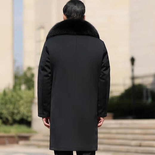CHEVALPES international first-line brand parka men's gold mink fur integrated inner liner long nikk coat thickened black long mink fur collar + down liner 798 M 170