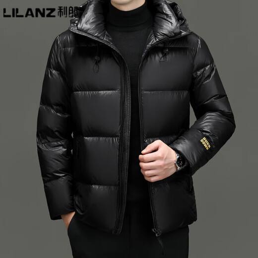 利郎（LILANZ）轻时尚男装羽绒服短款冬季新款加厚保暖中青年男士连帽时尚休 M (170)
