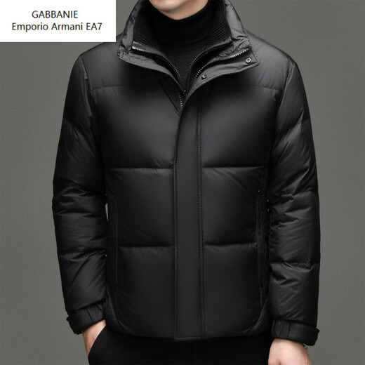 Emporio Armani EA7 Armani fake two-piece men's down jacket high-end 90 duck down winter thickened and warm 2026 new stand-up collar outer black L