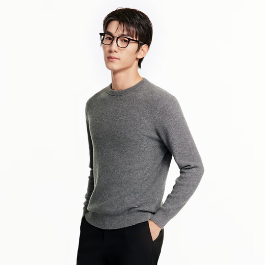 Jiumuwang Shopping Mall Same Style Men's Sweater Men's Spring and Winter Commuting Warm Men's Undershirt Slim Version+Medium Gray+JY1DV51127 M 170/92A(48)