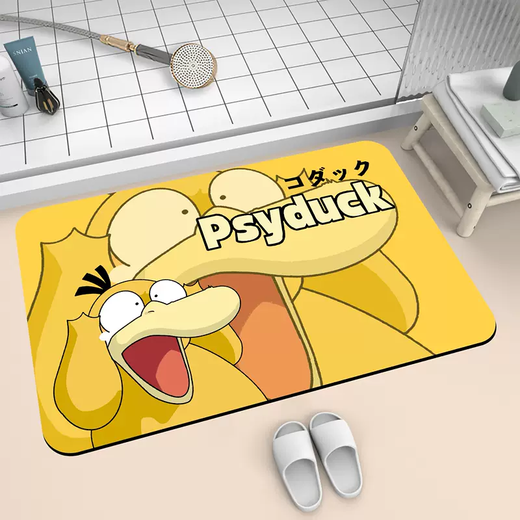 Yusen Yikeda duck bathroom diatom mud absorbent floor mat bathroom door quick-drying non-slip mat cartoon toilet feet G66 (5) 50x80cm