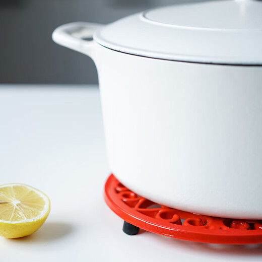 Tuo Import and Export Enamel Cast Iron Insulation Mat Colored Iron Pot Mat Kitchen Table Round Placemat High Temperature Resistant One Size Ocean Blue