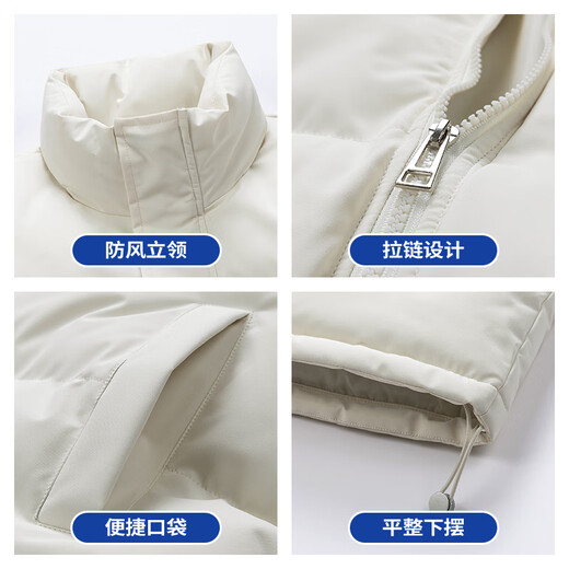 JEEP SPIRIT Jeep cotton jacket men's winter loose stand-up collar bread jacket thickened warm cotton jacket casual down cotton jacket for men