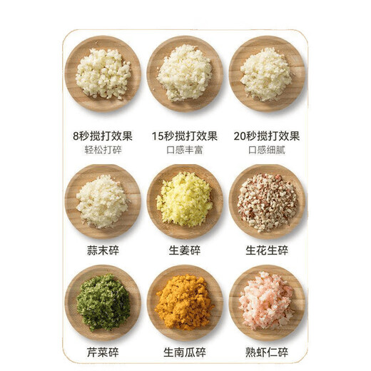 Gatling electric vegetable cutter kitchen household garlic stirrer line multi-functional electric cooking food supplement garlic pounder Gatling vegetable cutter 0.2L