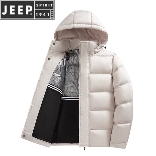 JEEP SPIRIT Outdoor New Graphene Duck Down Jacket for Men and Women High Filling High Filling Volume Winter Extra Thick Extreme Cold Jacket Women Light Blue Green M
