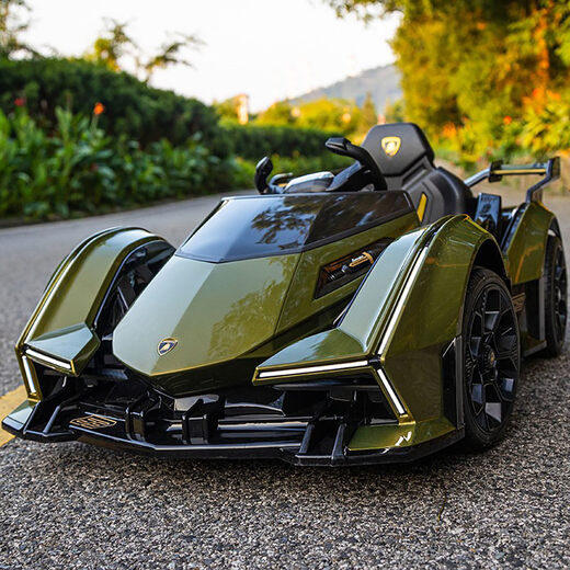 RIK SMITS Lamborghini children's electric car four-wheeled with remote control baby toy car can seat men, women and children large sports car, top with rose red