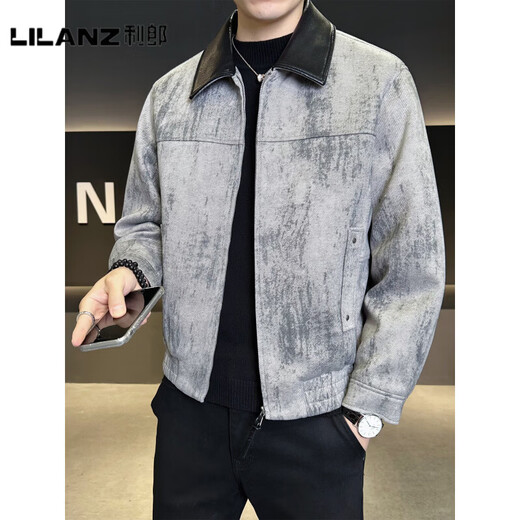 LILANZ Официальная мужская куртка с лацканами, зимняя мужская новинка 2025 года, модная повседневная универсальная куртка для руководителей, утепленная белая утиная пуховая серая модель - флагманская модель 3XL