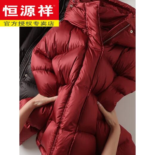 Hengyuanxiang Super Soft 95 White Goose Down Down Jacket Women's Winter Small Red Short Style 2026 New High-end Thickened Goose Down Jacket Pearlescent Pink 95 Large Down Jacket S 90-115Jin Jin is equal to 0.5 kg
