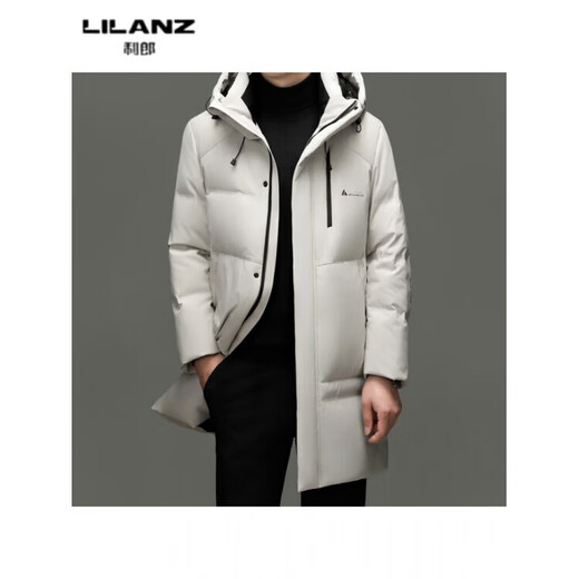 LILANZ Мужской осенне-зимний толстый пуховик 90, молодежный длинный повседневный модный теплый пиджак с капюшоном, черный 5523 со съемной подкладкой 14XL (190)