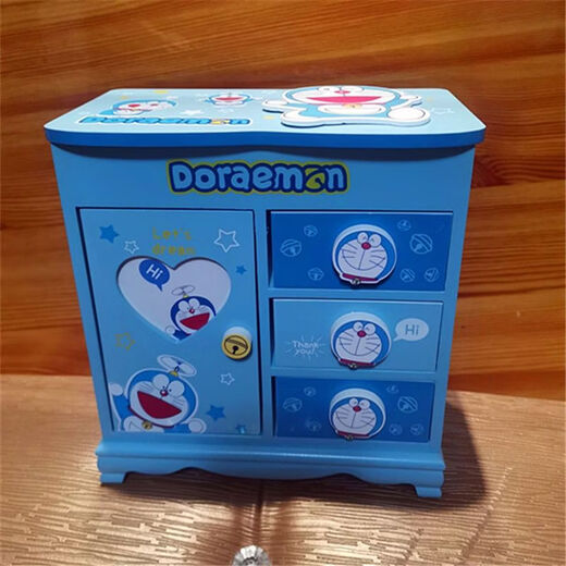 Fantasy Pink Castle Cartoon Wooden Jewelry Box Girl Jewelry Box Hairpin Storage Princess Tiara Drawer Cosmetic Box Kaicat Cat Three Drawers and One Door