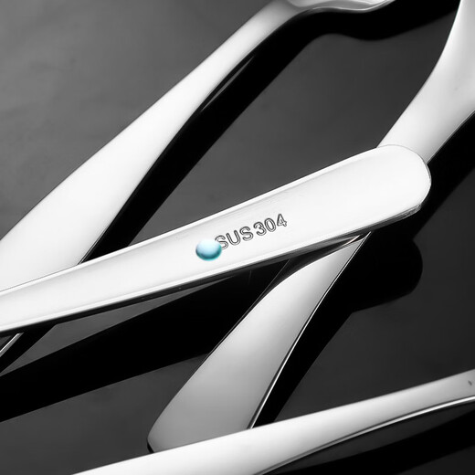 WANIOT304 stainless steel spoon Internet celebrity Earl spoon household rice spoon children's dessert spoon hotel spoon palace spoon 304 Earl large silver thick section