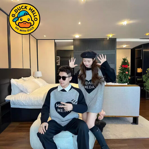 G.duck parent-child sweater for a family of three babies, autumn and winter 2026 new style Spring Festival and New Year mother-daughter sweater, red 80 cm