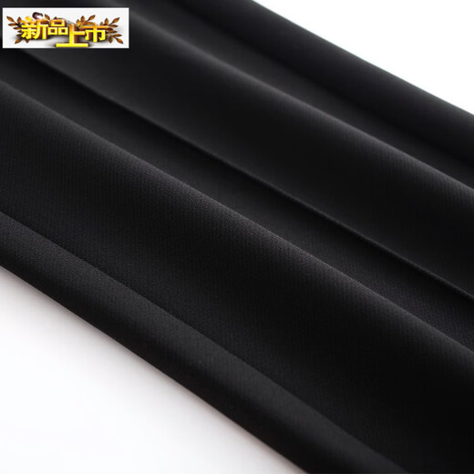 Small diameter velvet trousers for women's winter outer wear, large size casual trousers, high-waisted slim slim trousers, elastic waist and boot-cut trousers, black velvet 82117 L 2 feet 1