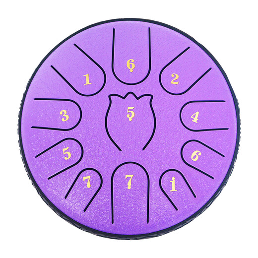 Assas Ethereal Drum 11 tonos 6 pulgadas instrumento musical para niños principiantes regalo de apertura de clase portátil regalo de cumpleaños tambor de lengua de acero-Lavanda