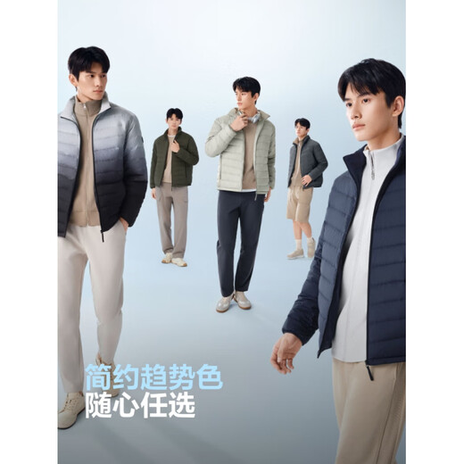 波司登（BOSIDENG）轻便羽绒服男短款2025秋冬新款暖立领三防休闲B250131005 幻影灰8243_【格雷色系】 5XL 200_116A_【体重约190-200斤】