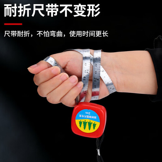 Stainless steel tree circumference ruler measuring tree diameter ruler household mini chest diameter ruler waist circumference ruler 2 meters tape measure steel circumference ruler painted carbon steel ruler belt